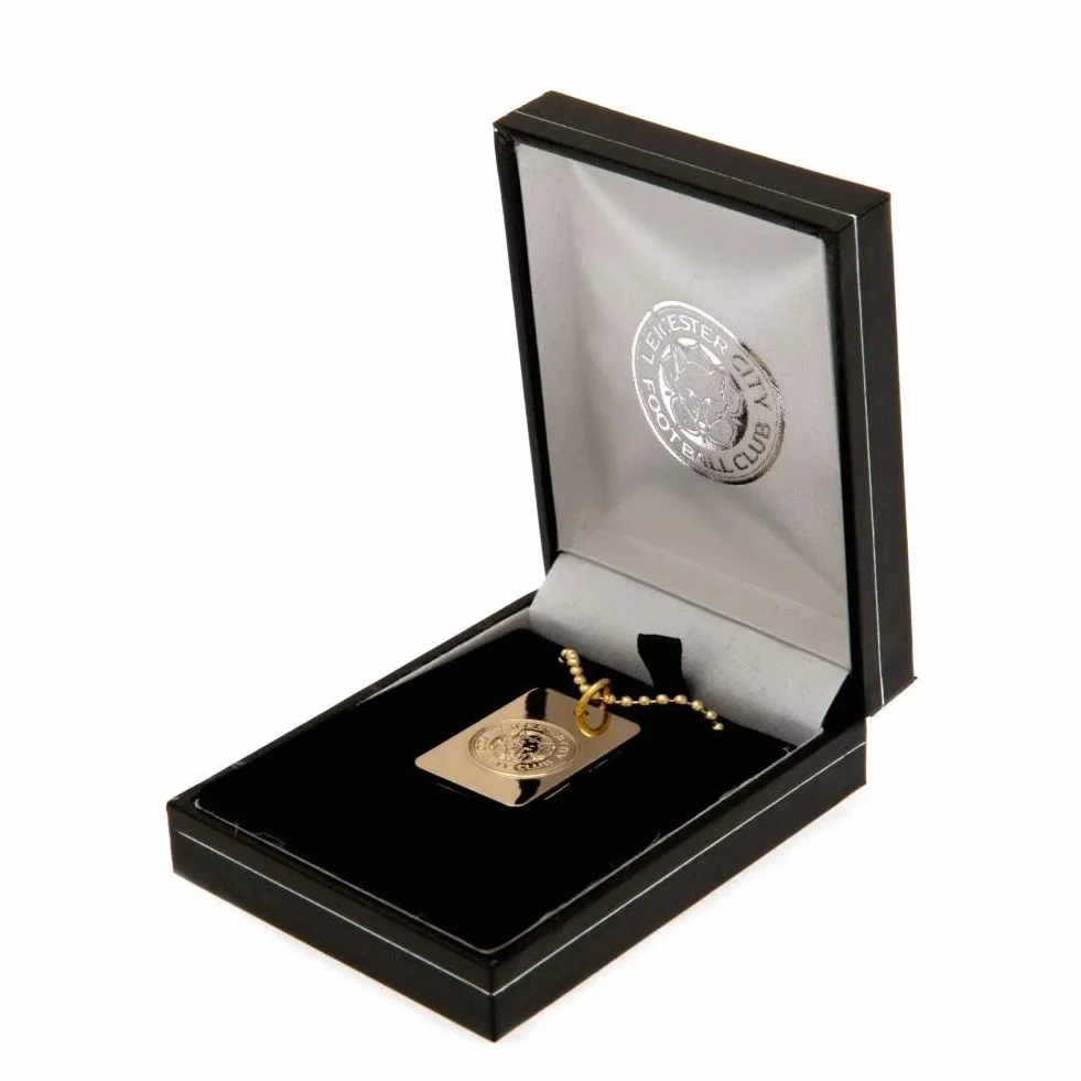 Leicester City F.C. Plaqué Dog Tag Chaîne Officiel