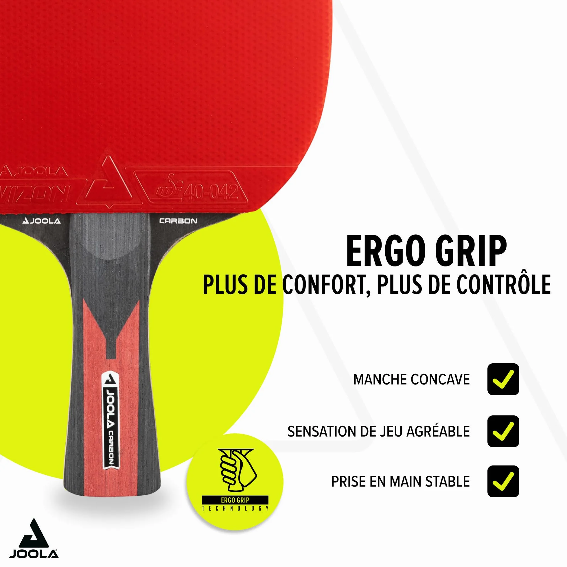 JOOLA Carbon Control Table Tennis Bat Advanced Players Carbon Speed Set Premium Balls 40+ mm Case