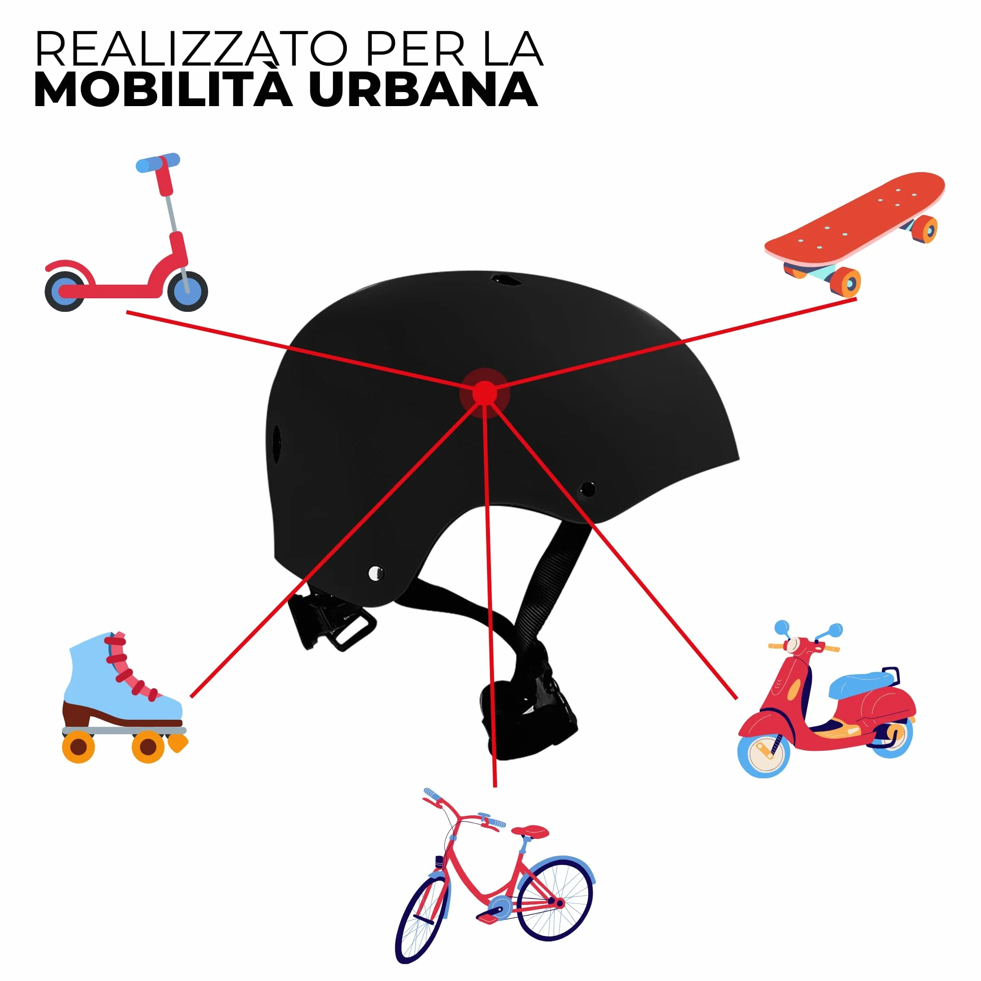 Casque BHR 837 Urban Homologué CE Ville Scooter Électrique Trottinette Vélo VTT BMX Skateboard Roller