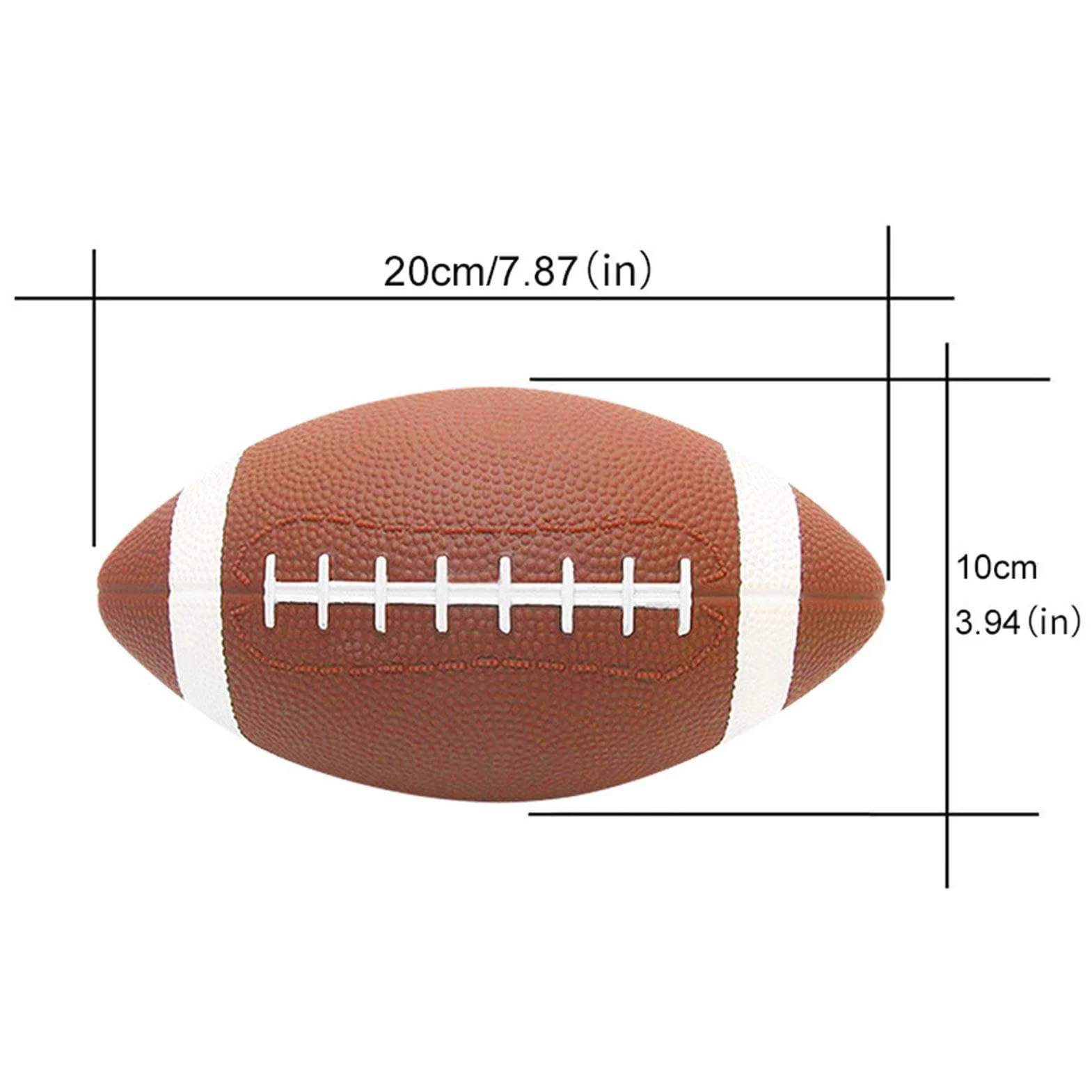 Ballon de football américain vintage en cuir synthétique antidérapant pour entraînement