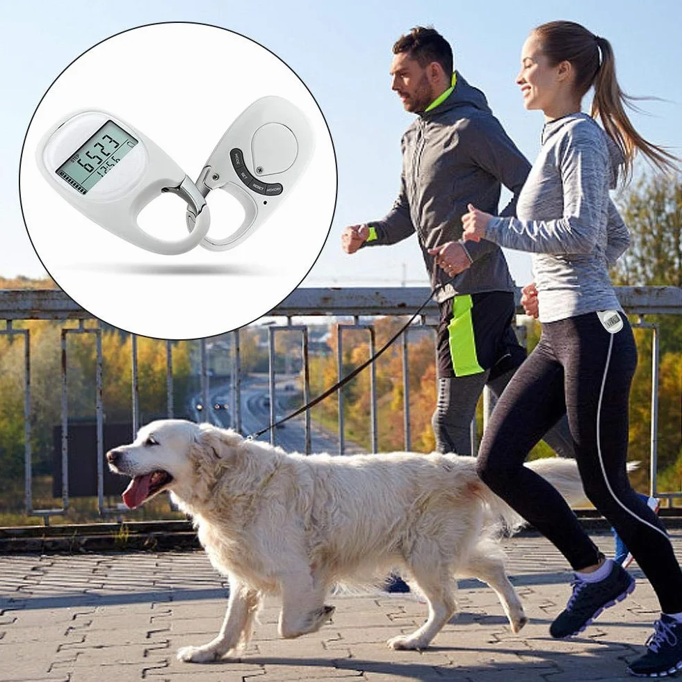 ThreeH Podomètre Numérique 3D Compteur de Pas avec Clip pour Marche Fitness Tracker d'Activité