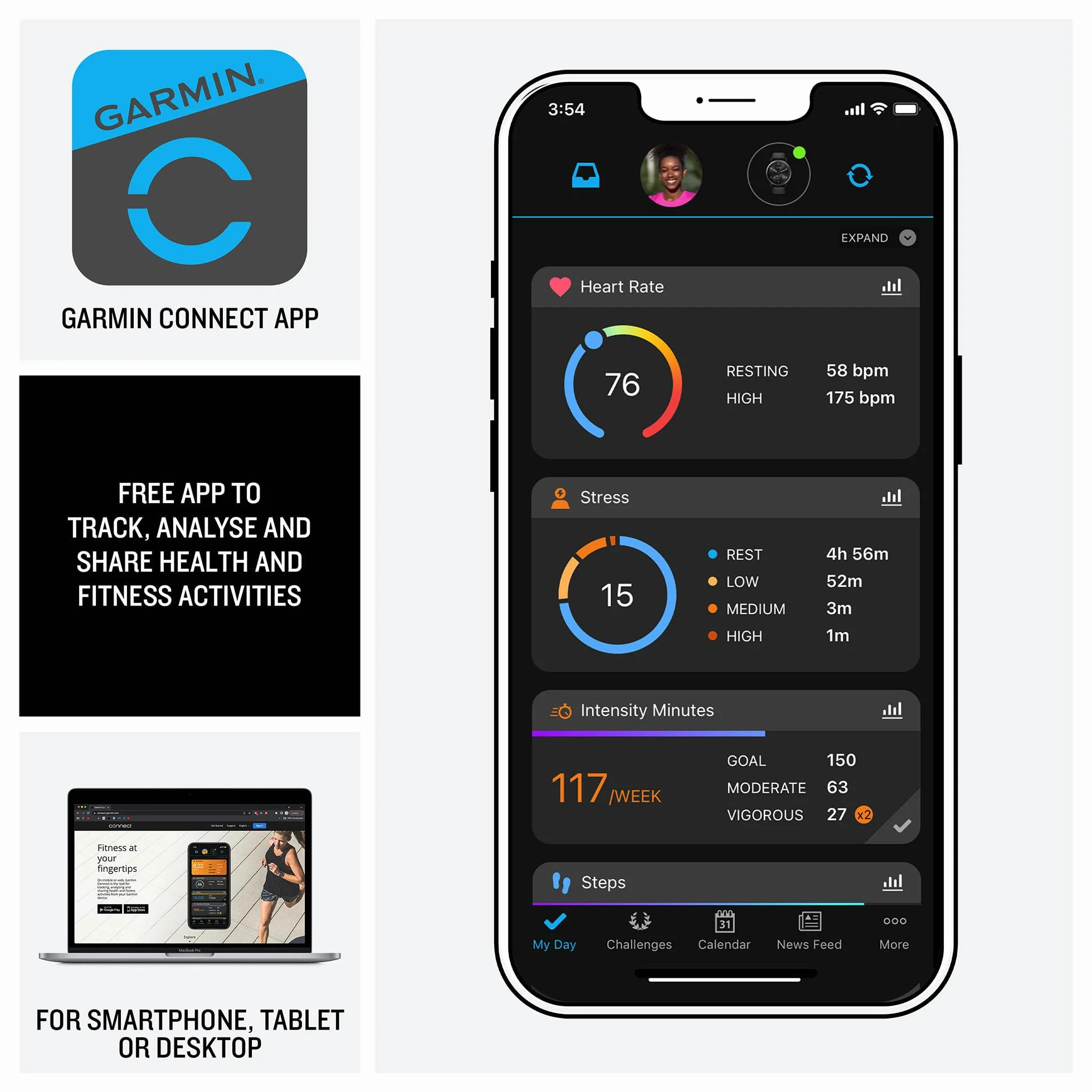 Garmin Forerunner 255 Montre GPS Multisports connectée Running 46 mm Gray