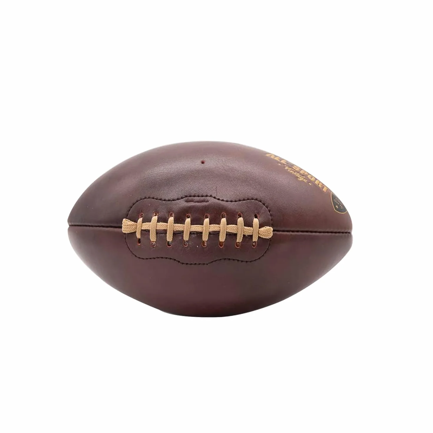 Ballon Football Américain Cuir Vachette Cousu Main Marque Française