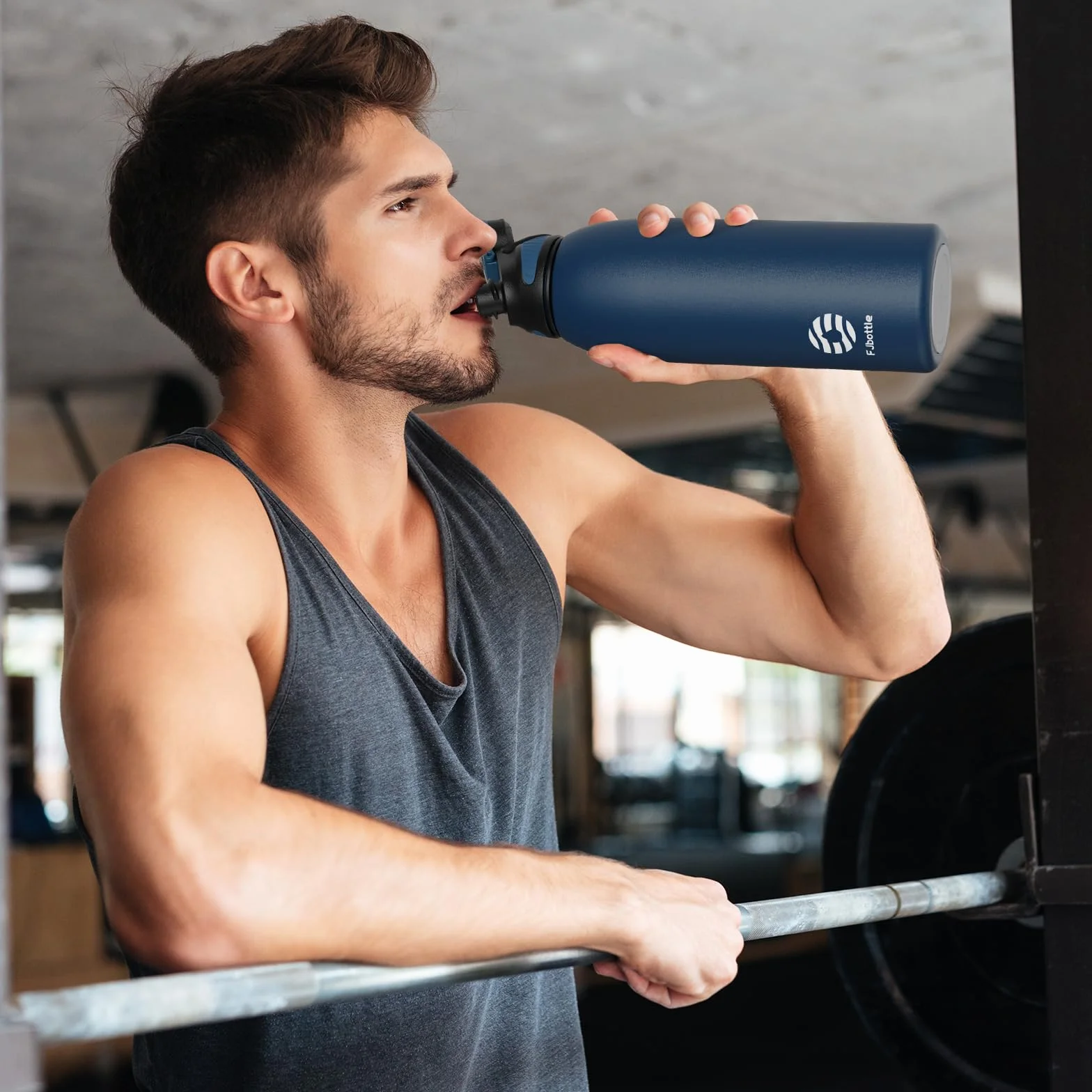 Gourde Isotherme avec Couvercle Magnétique - Bouteille Inox sans BPA 400ml-1.5L pour Sport, Gym, Voyage