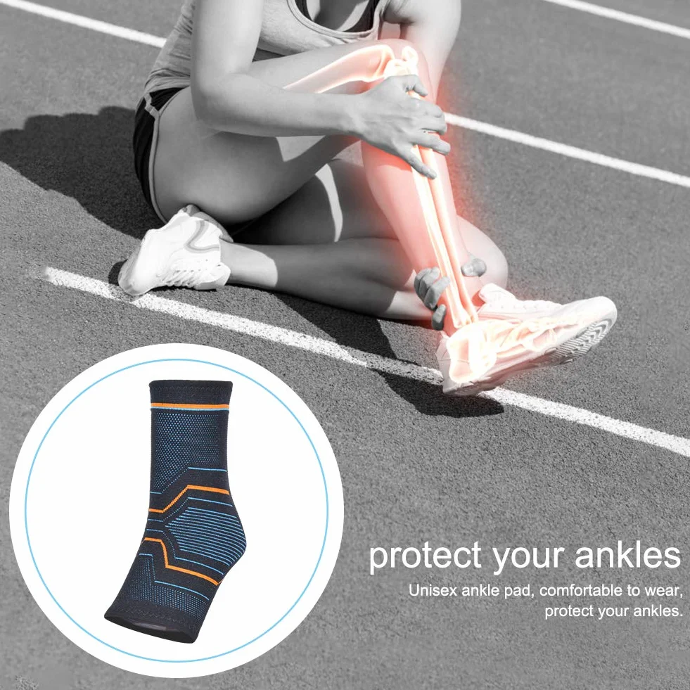 Protège-cheville Unisexe Sport Tricot Coussinet Protection pour Football Basket-ball Fitness