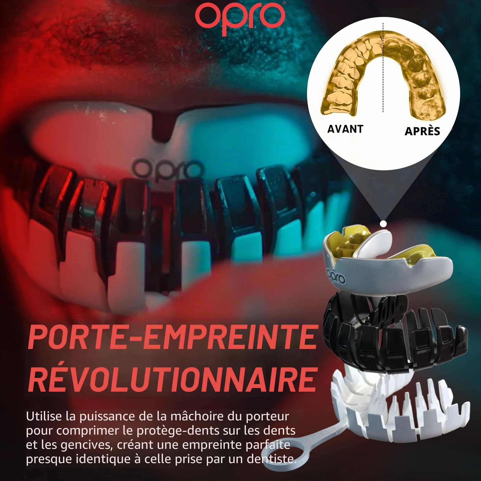 OPRO Protège-Dents Instant Custom-Fit Professionnel Adultes Enfants Boxe MMA Rugby Hockey Moulage Rapide