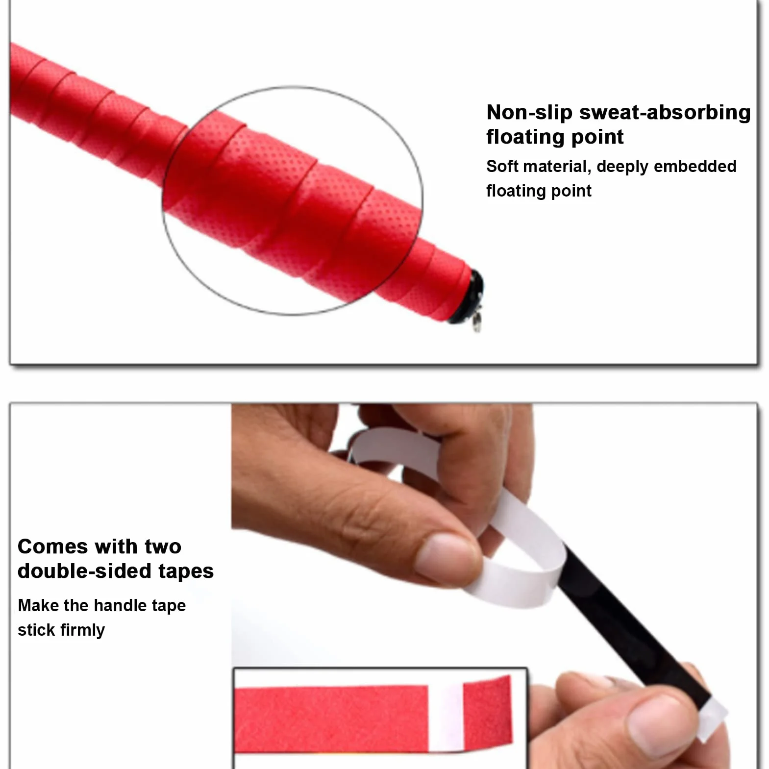 OUKENS Surgrips Raquette Badminton Tennis 60 pièces Super absorbantes Sueur Bande Grip Anti-Sueur Ruban