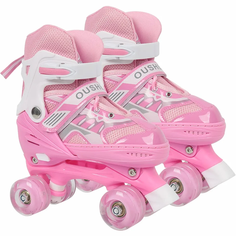 Patins à roulettes ajustables pour enfants filles garçons débutants extérieur intérieur