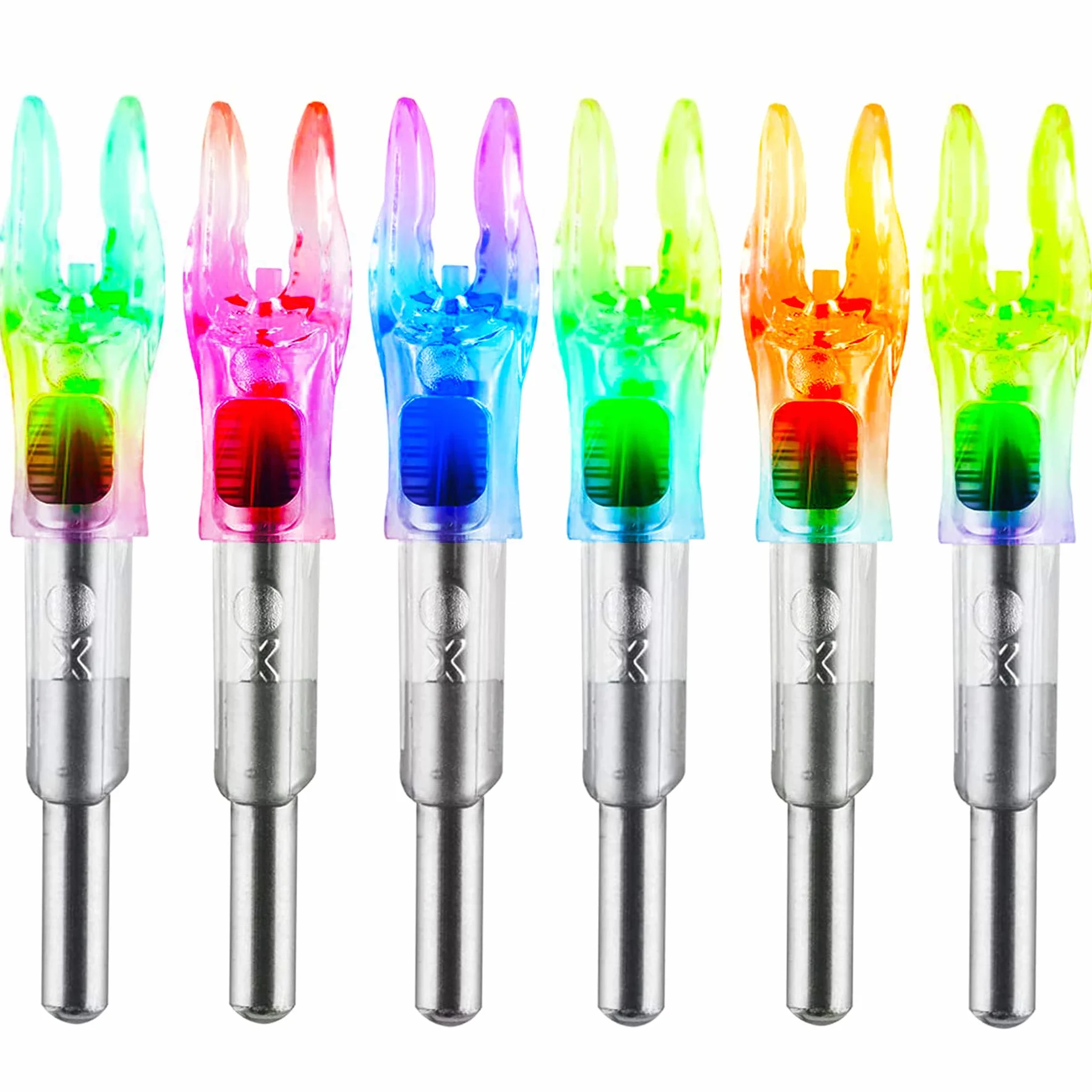 DEEPOWER LED encoches lumineuses pour flèches lot de 6 diamètre intérieur .204 .233 .244 .246 douilles H S GT haute visibilité interrupteur marche/arrêt