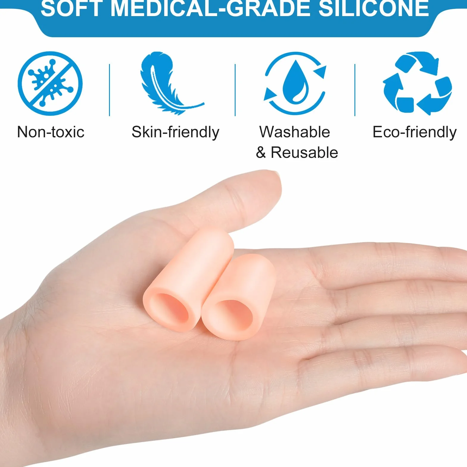 Pnrskter Protège doigt en gel - 10 PCS Protection des doigts en silicone pour arthrite, fissuration