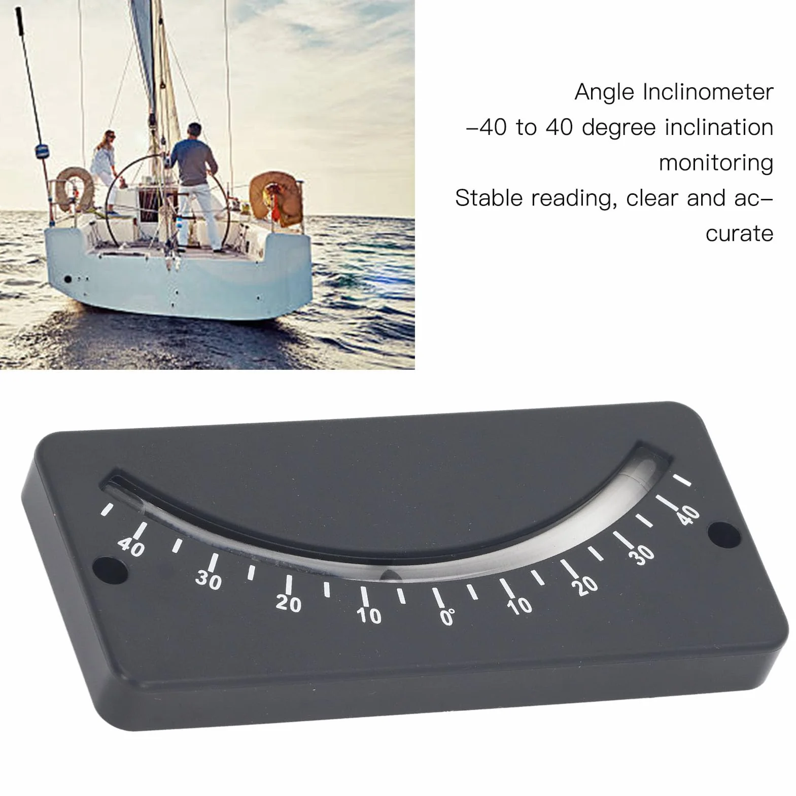 Clinomètre à Tube Gernie, Inclinomètre Haute Résolution -40 à 40° pour Mesure Horizontale