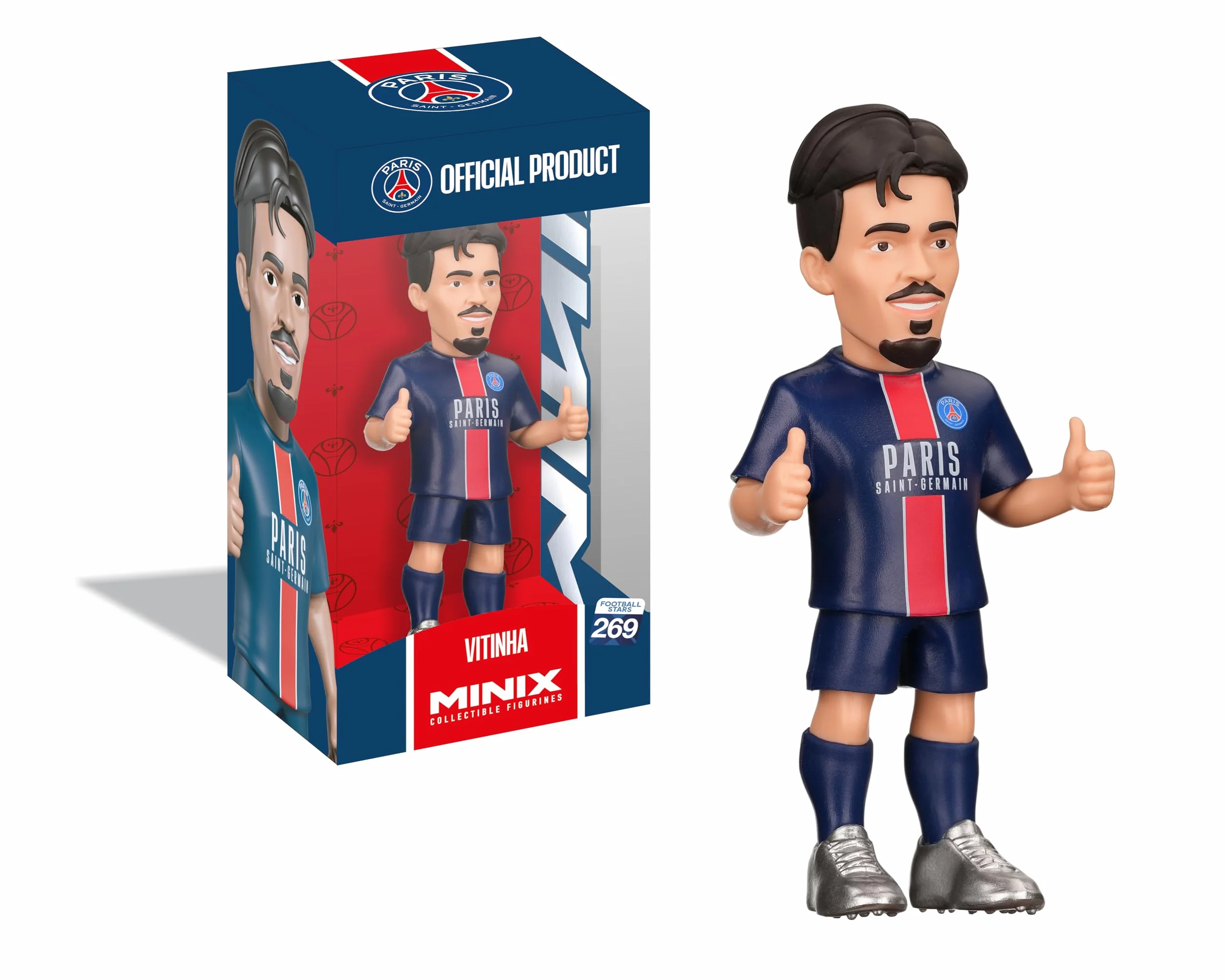 MINIX Football Stars #273 PSG Vitinha Figurine à Collectionner 12 cm