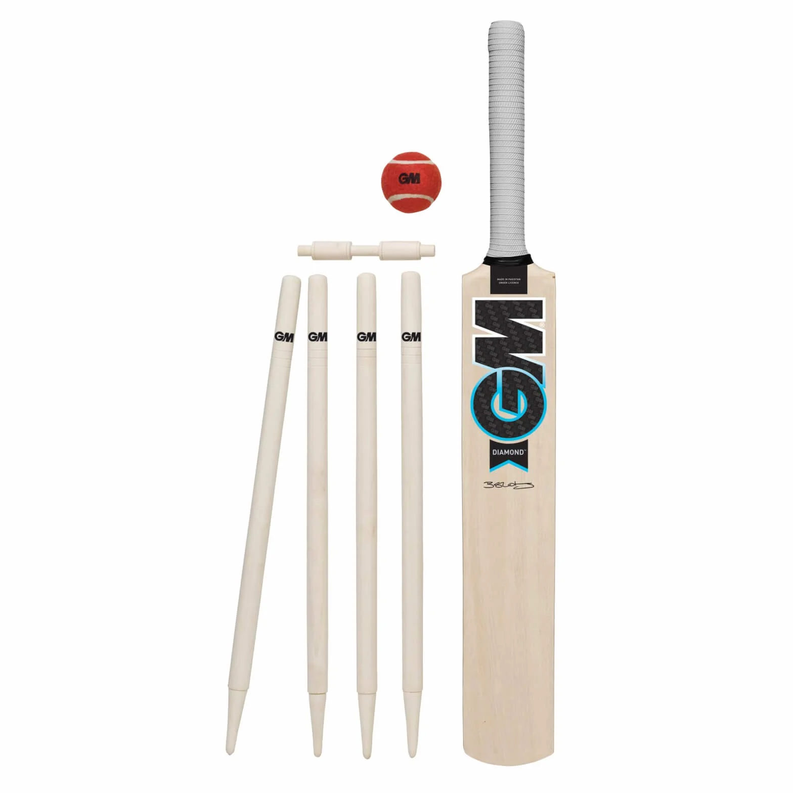 Gunn & Moore Set 3 2020 G&M Ensemble de Cricket Diamant Noir/Bleu/Blanc