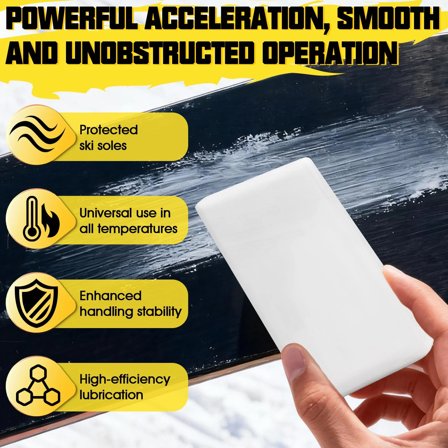 Cire de Ski Universelle 100g pour Ski Alpin, Ski de Fond & Snowboard - Fartage, Entretien, Glisse