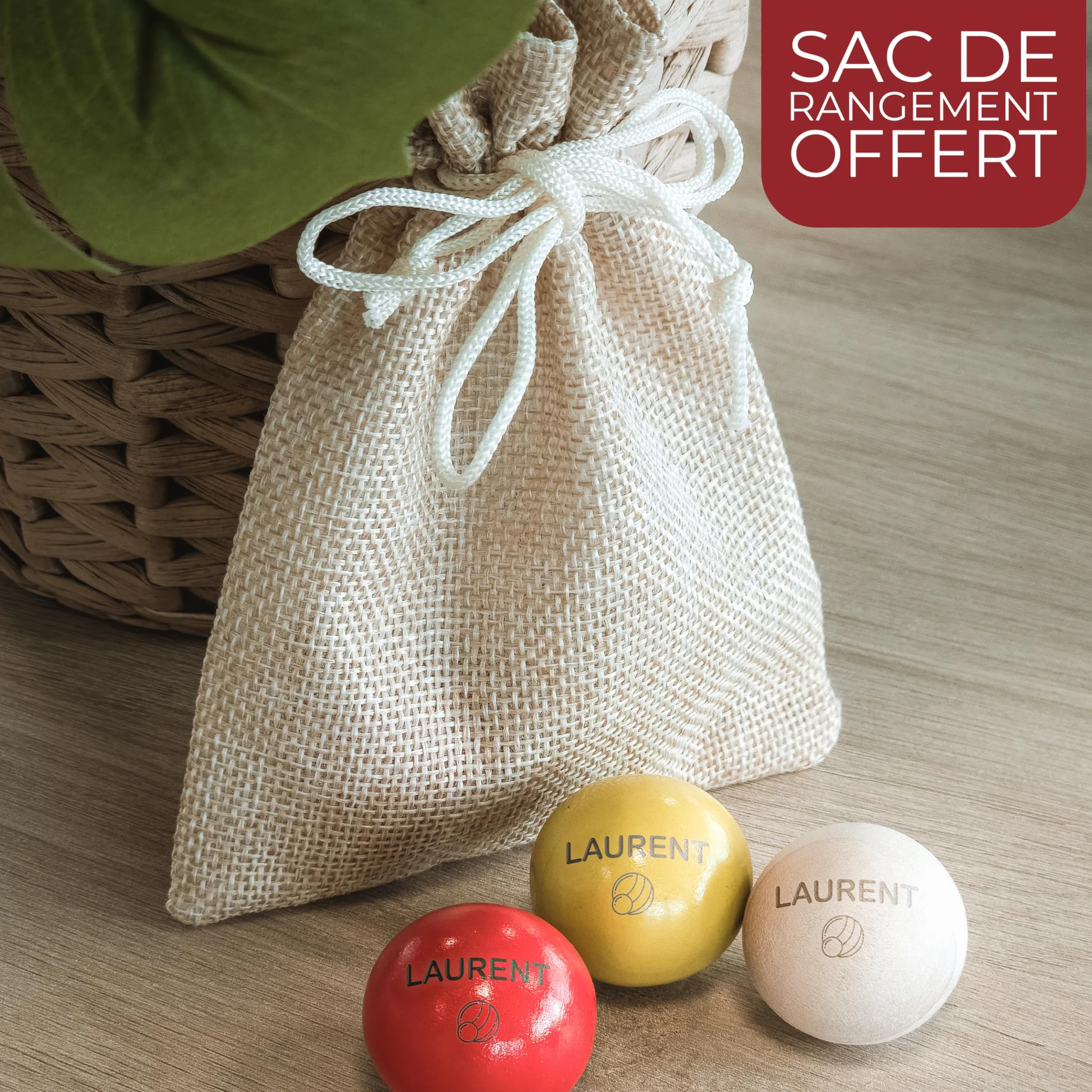 Cochonnet personnalisé lot de 3 - Pochon offert - Cadeau Noël, Anniversaire, Retraite