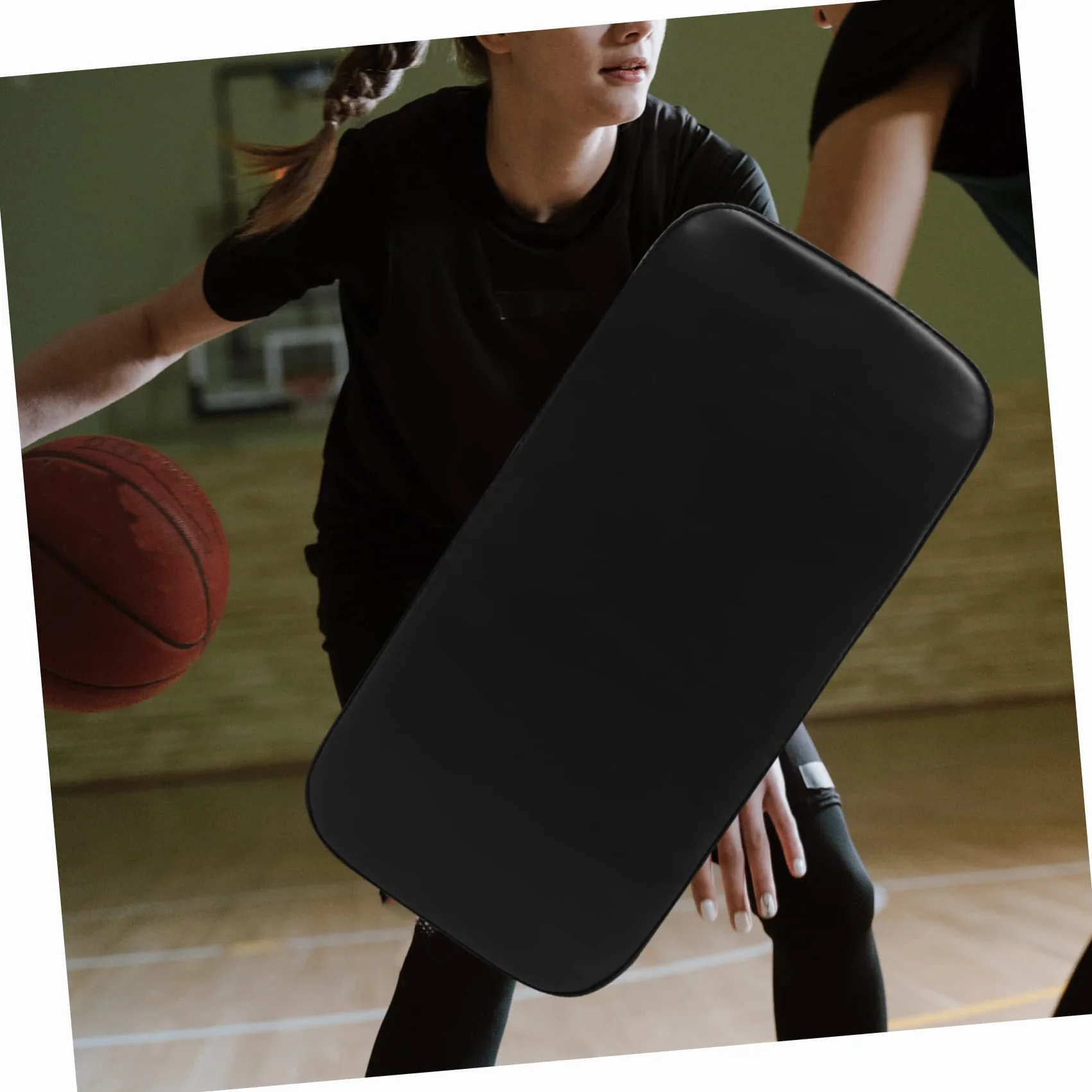 Coussin de Blocage Professionnel Basketball, Cuir PU et Mousse Perle, pour Entraînement