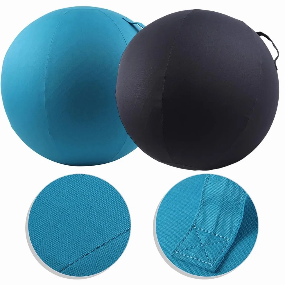 Housse de protection pour ballon de yoga 65 cm avec poignée de transport pliable en coton respirant