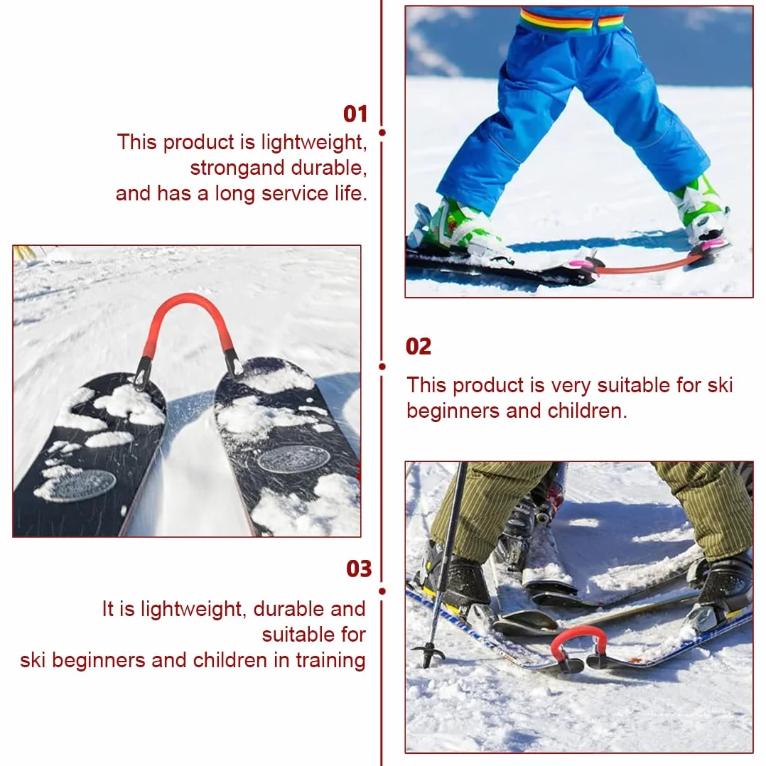 Connecteur de Pointe de Ski pour Enfants, Portable Aide à l'Entraînement au Ski, Accessoires de Snowboard Débutants