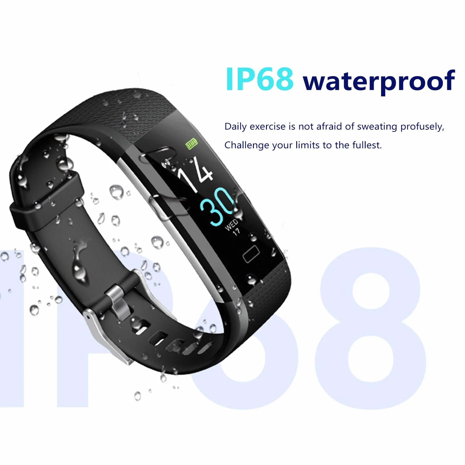 Montre Podometre Etanche IP68 Compteur de Pas Calories Distance Suivi Sommeil Chargeur USB Violet foncé