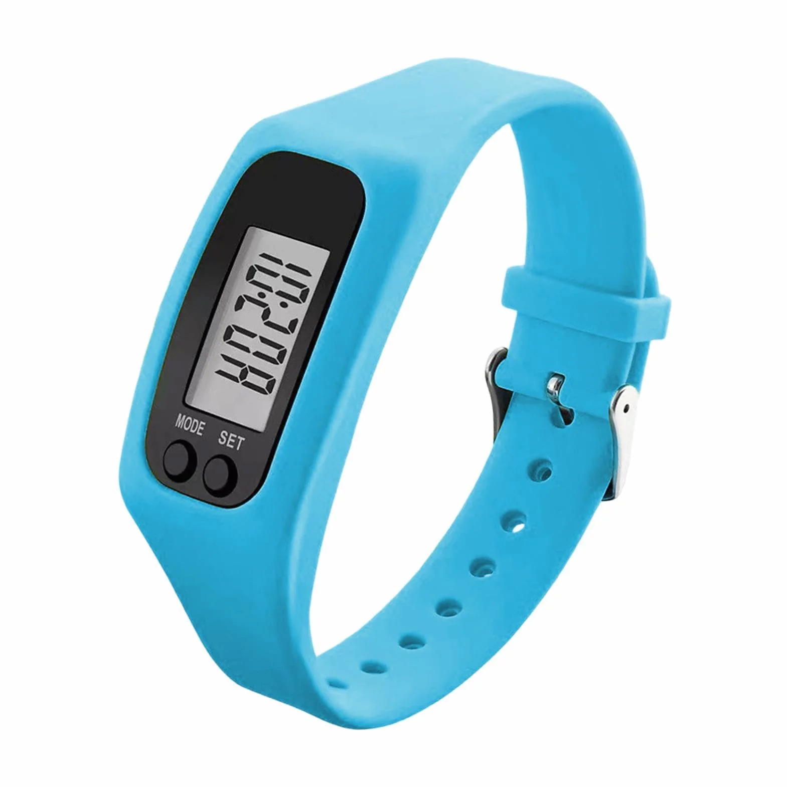 Montre Compteur de Pas Léger avec Bracelet Silicone pour Marche et Course