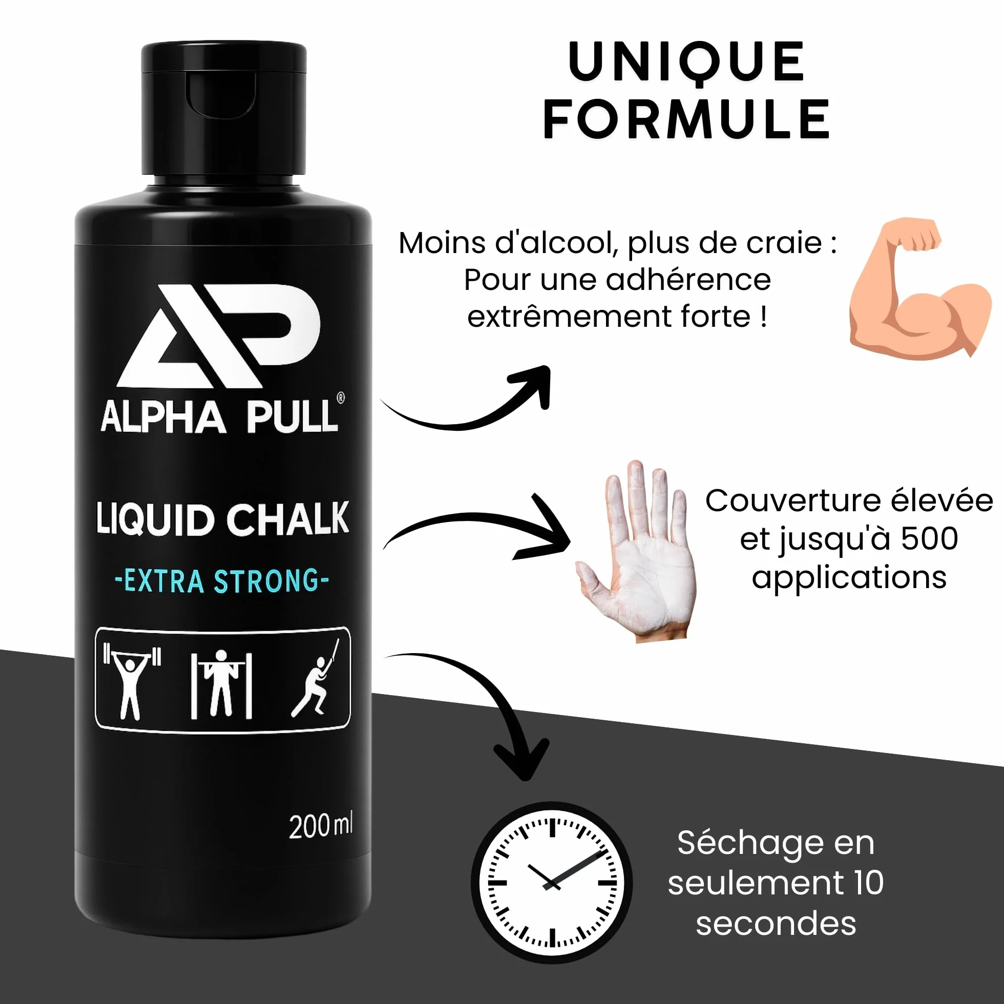 Magnesie Liquide Grip Puissant Mains Sèches Street Workout Escalade Crossfit Calisthenics Gymnastique Musculation
