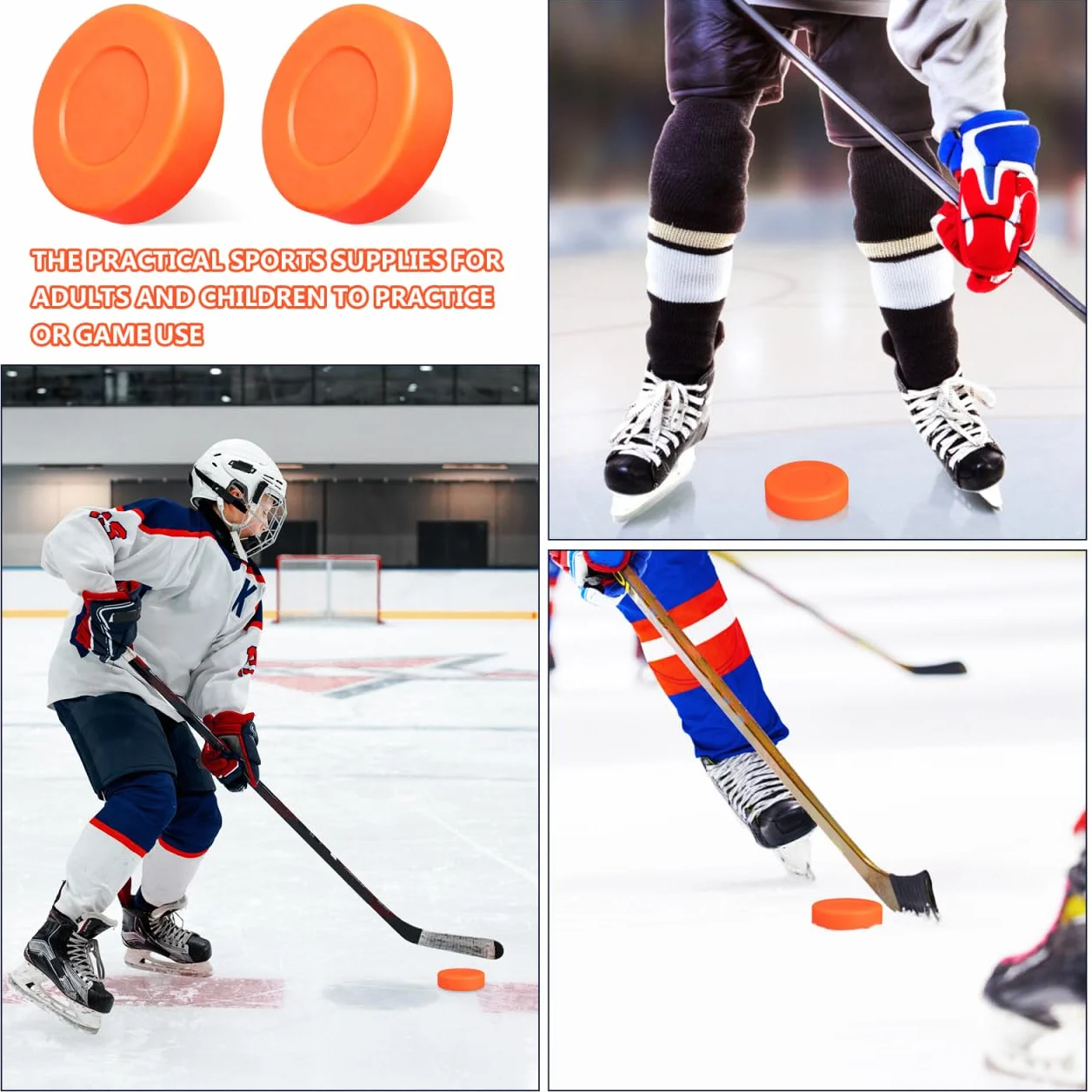 Lot de 4 Sacs d'entraînement en Caoutchouc pour Hockey sur Glace