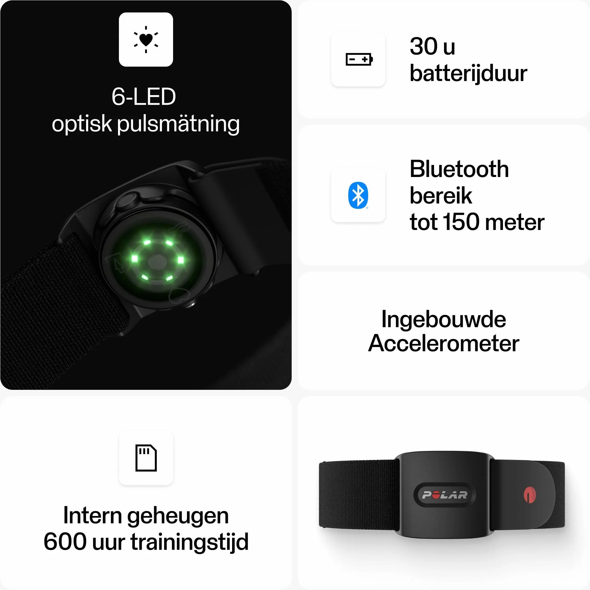 Polar Verity Sense Brassard Suivi Fréquence Cardiaque Optique Ant+ Double Bluetooth Capteur FC Sport
