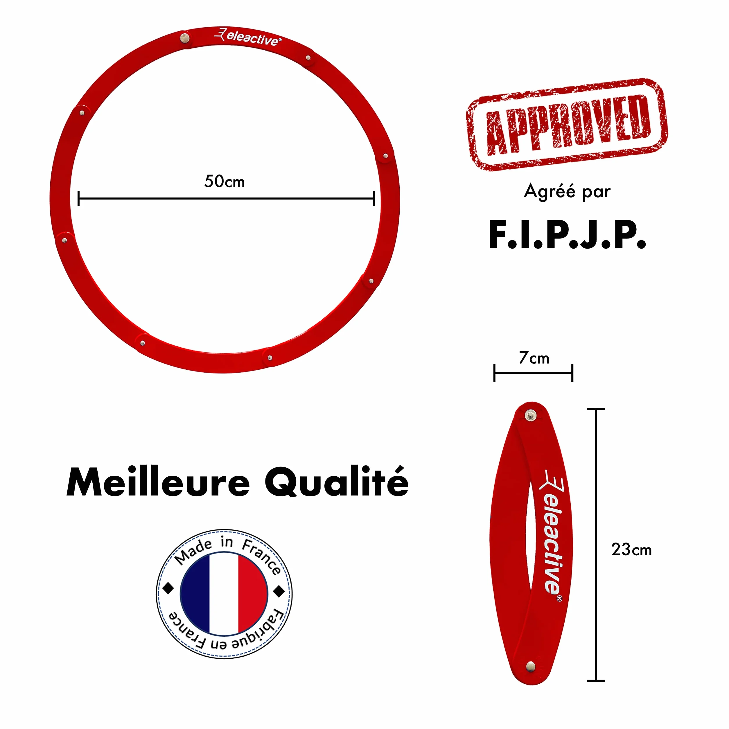Cercle de pétanque pliable homologué F.I.P.J.P. France compétition