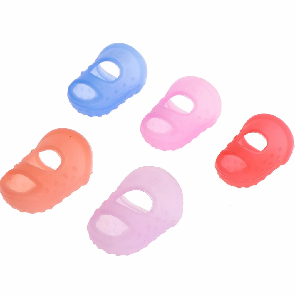 Protège-doigts en silicone pour couture tricot crochet, manchons antidérapants
