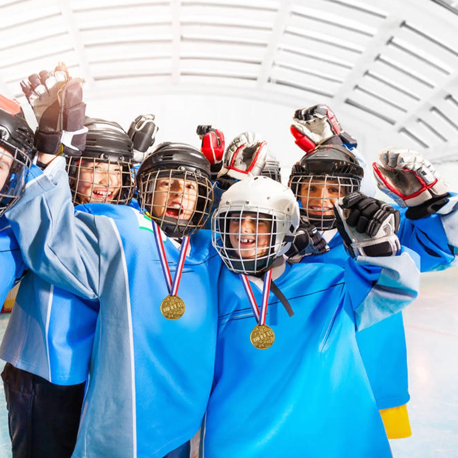 Médailles Enfants 30 Pièces Médaille d'or avec Rubans Cou Plastique Récompense Jeux Scolaires