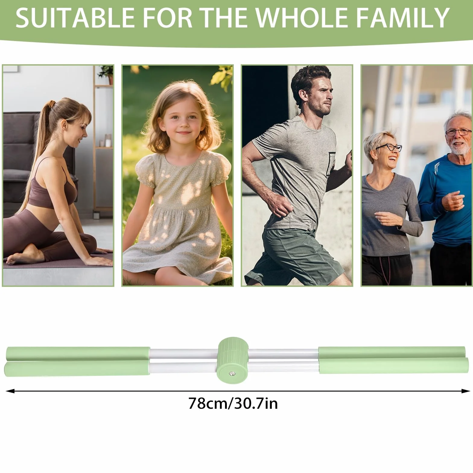 Bâton de Yoga pour Correction de Posture – Correcteur de Bosse, Dos et Cou, Entraînement Complet du Corps