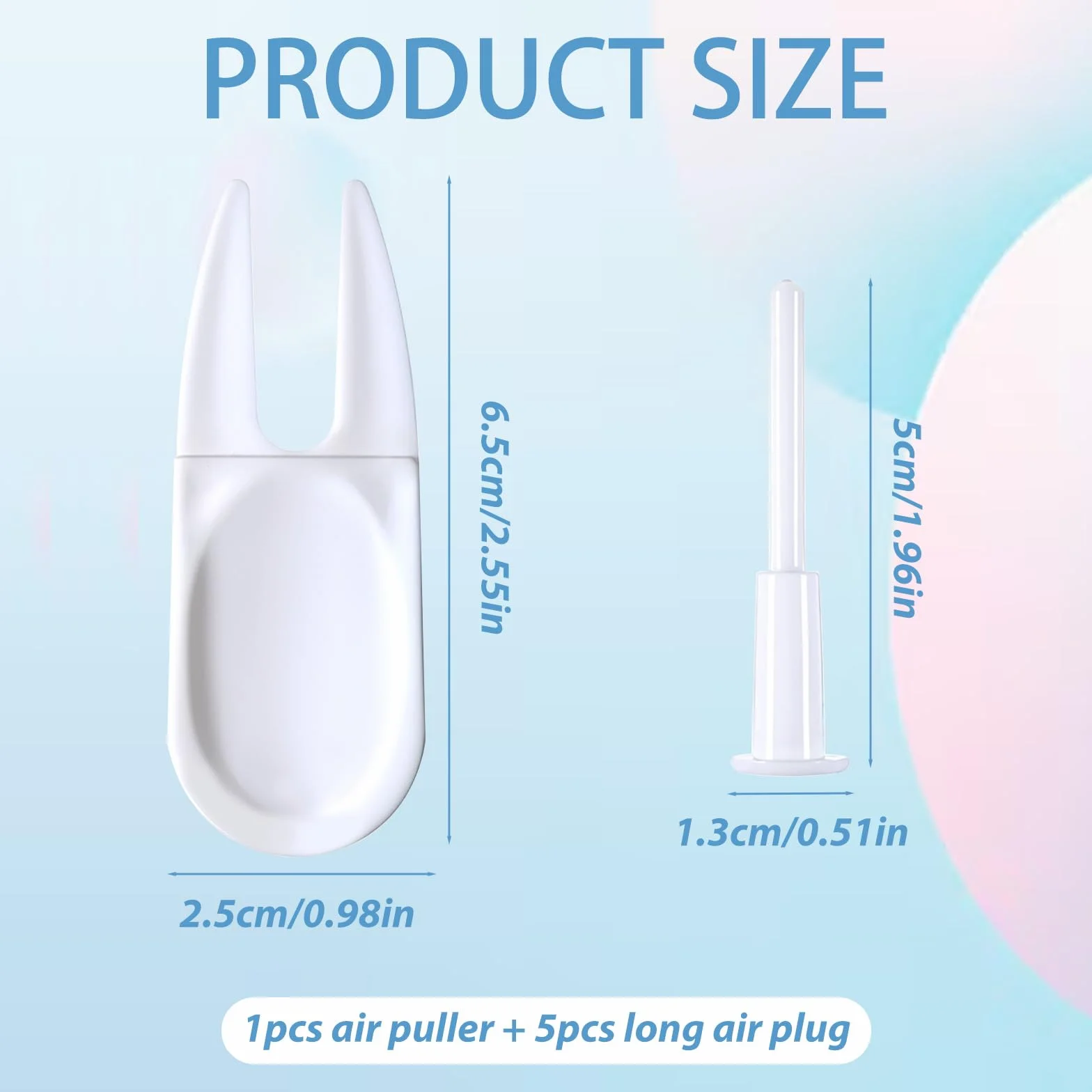 TIESOME Kit de rechange pour ballon de yoga avec 5 bouchons d'air et dispositif de retrait, blanc