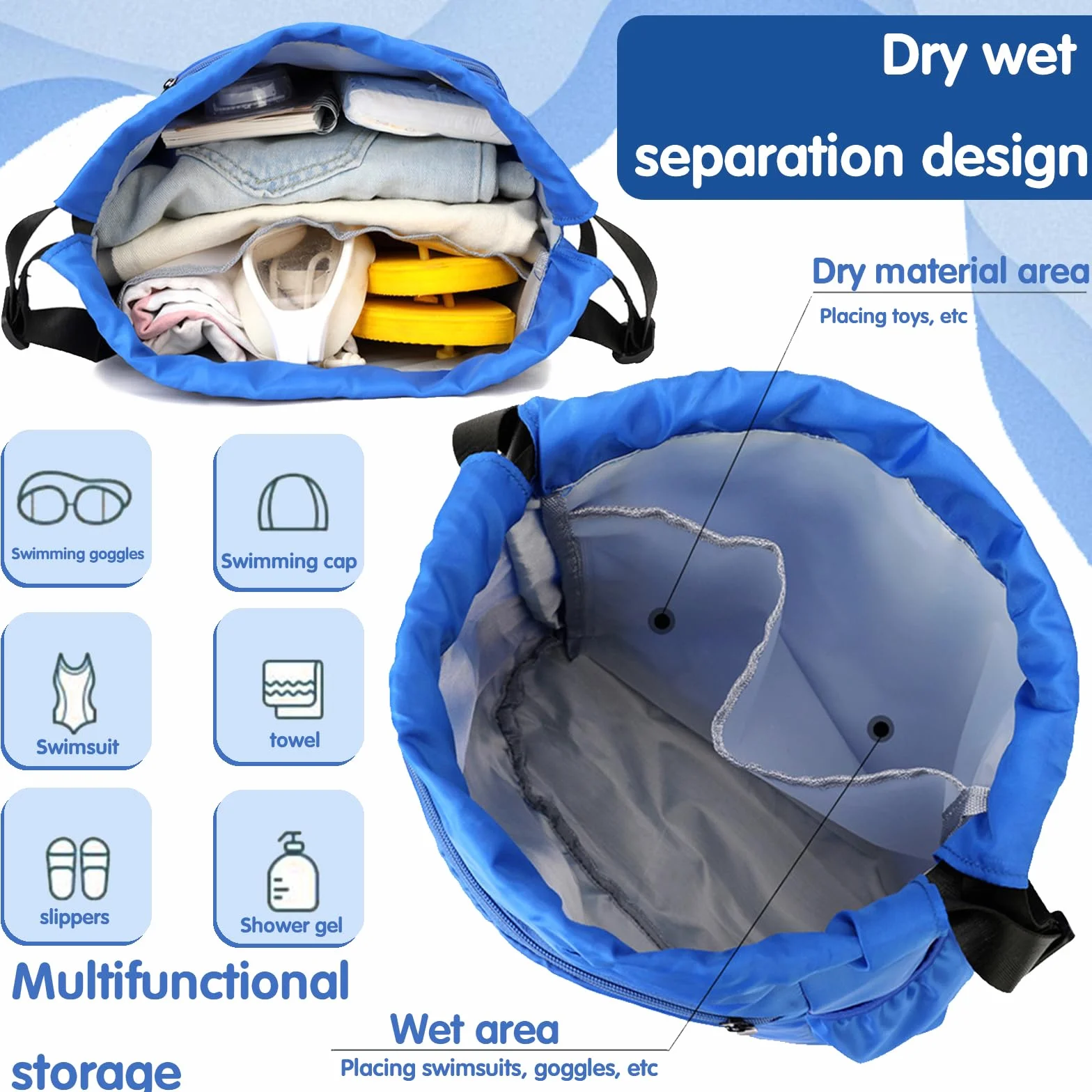 YOUYIKE Sac à dos de sport imperméable pour enfants avec poche intérieure