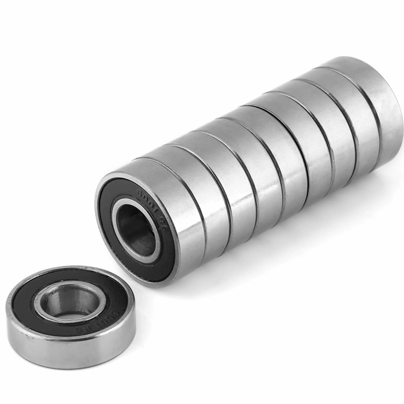 Roulement à Bille 6001-2RS 12x28x8 mm Roulements de Skateboard à Rainure Profonde Scellé en Caoutchouc