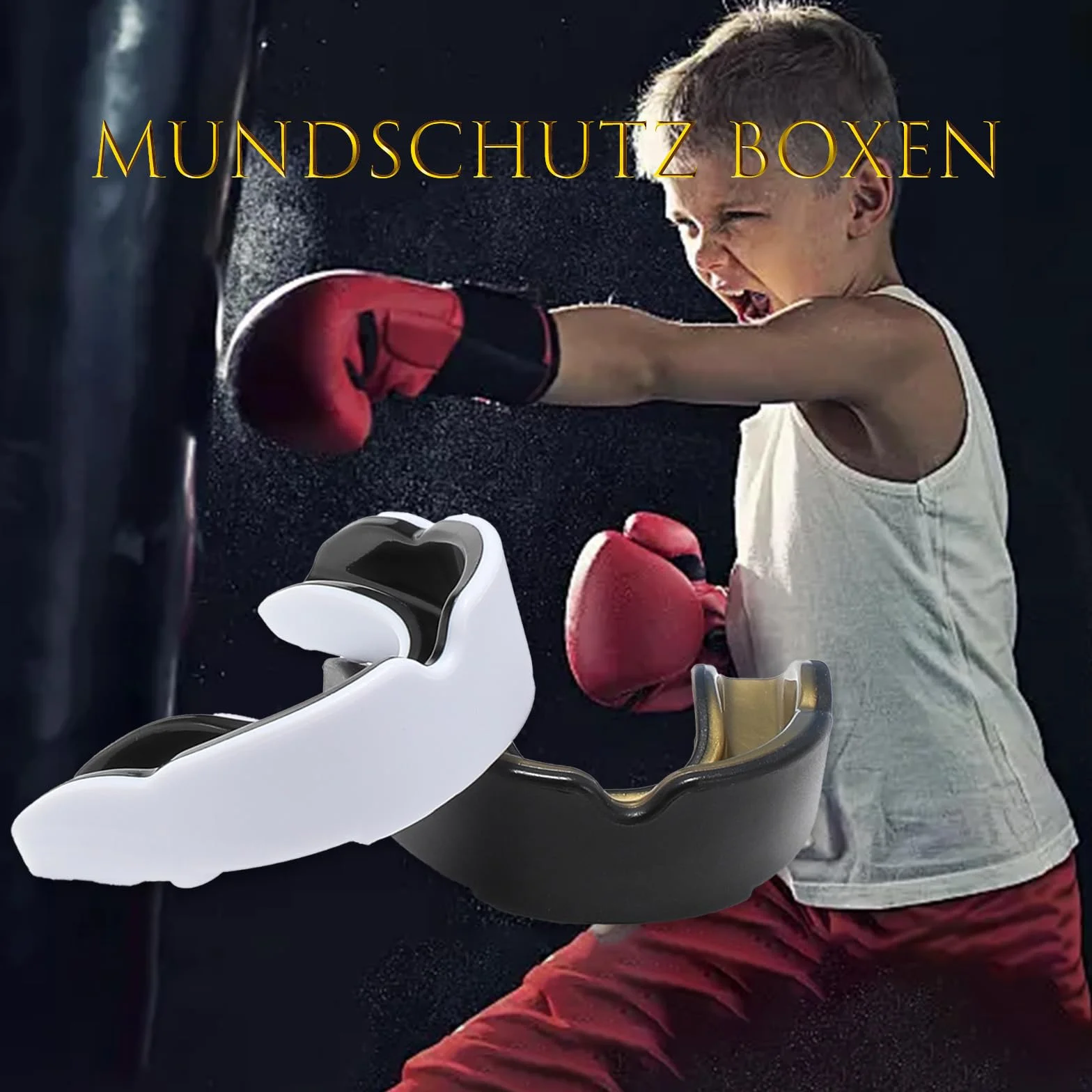 Protège Dent Enfant 5-8 Ans Boxe Rugby Avec Boîte Miroir MMA Hockey Arts Martiaux