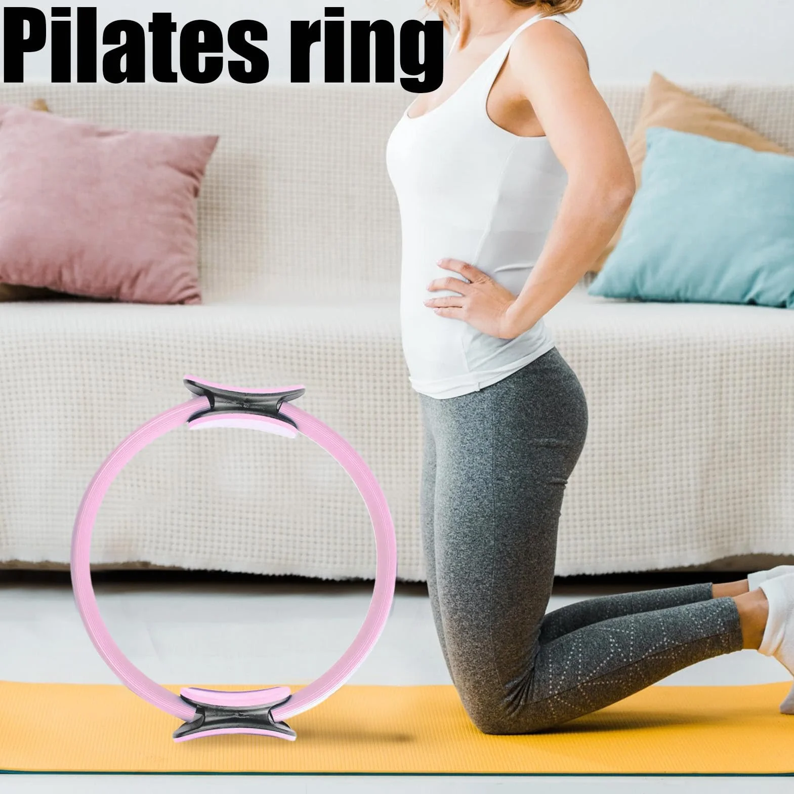 Ensemble Pilates Yoga 5 Pièces Kit Pilates Maison Accessoires Gymnastique Portables
