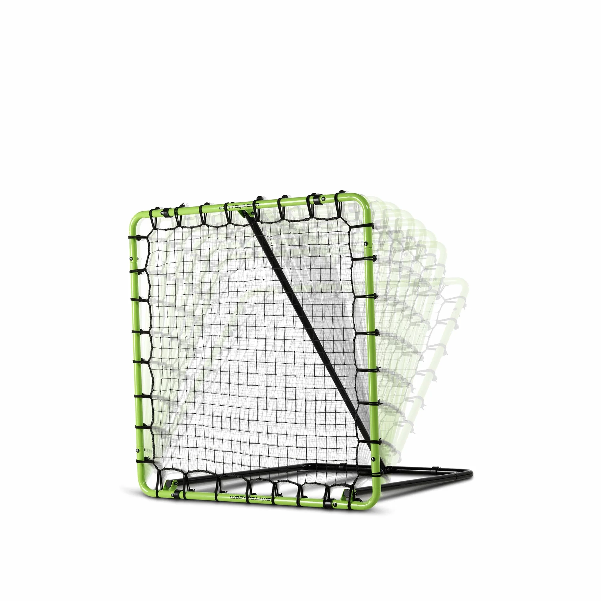 EXIT Toys Filet de Rebond Multisport 120 x 120 cm Réglable 8 Positions Volleyball Tchoukball Handball Rebounder Vert/Noir