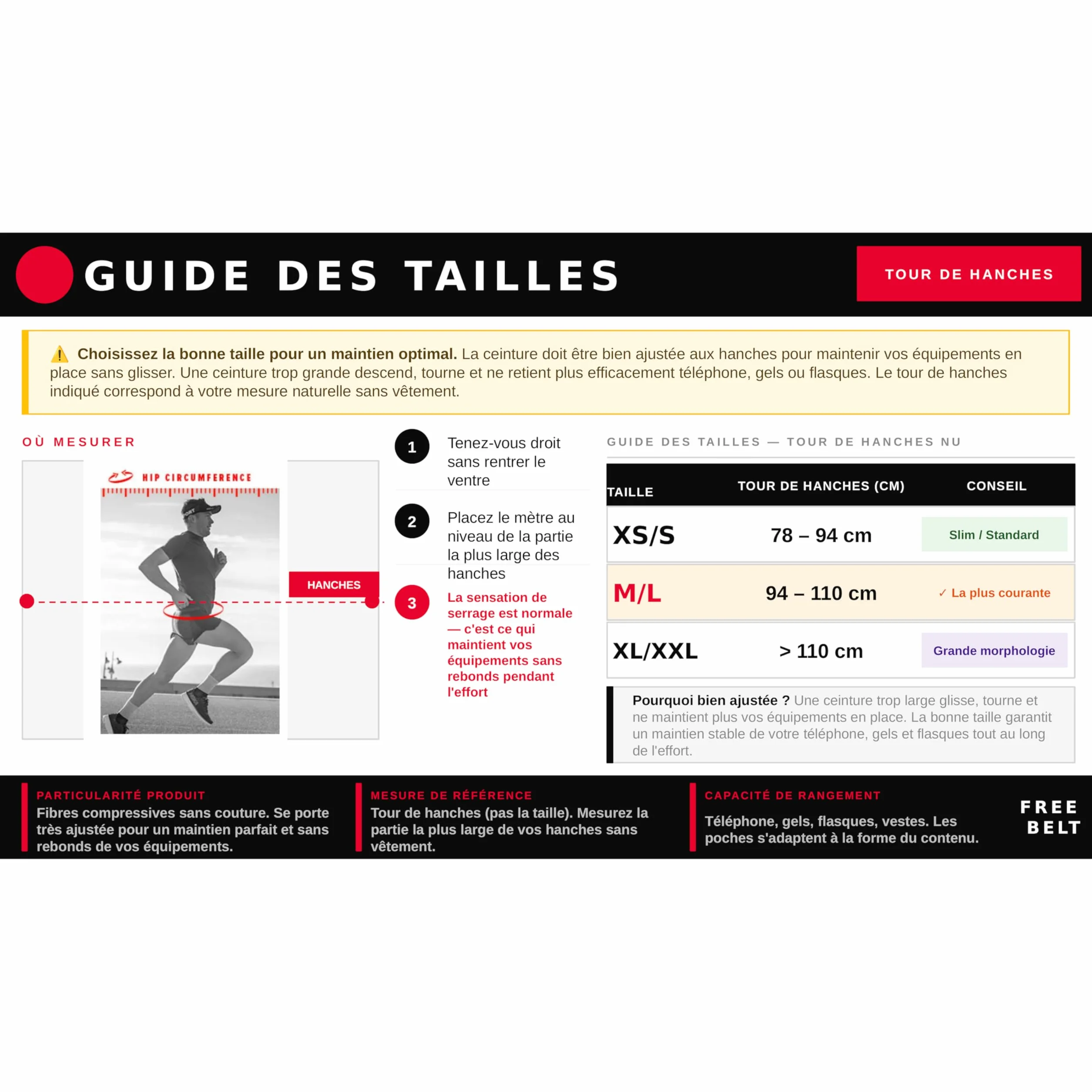 Compressport Free Belt & Pro Ceinture Running Ultra-Légère