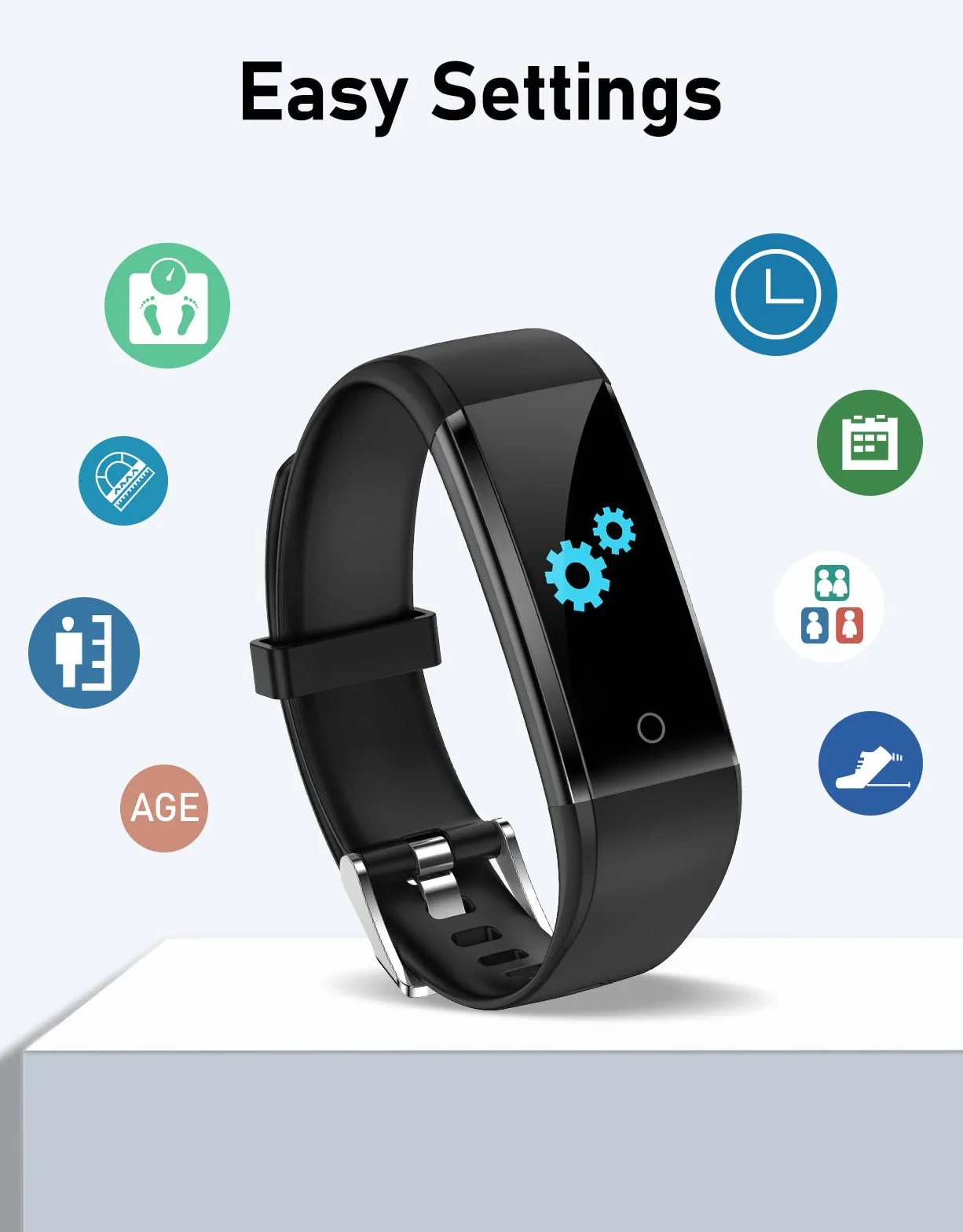 GRV Montre Podometre Etanche IP68 Compteur de Pas Calories Distance pour Femme Homme Enfant