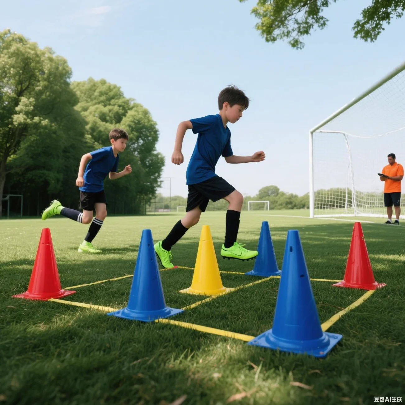 CYEER Lot de 24 Plots de Sport pour Enfants 23cm - Cônes d'Entraînement Multicolores avec Sac de Transport