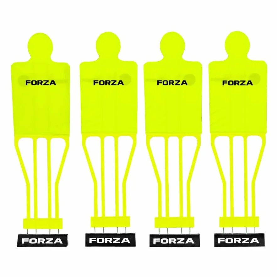 FORZA Lot de 4 mannequins à coup franc en polyester jaune