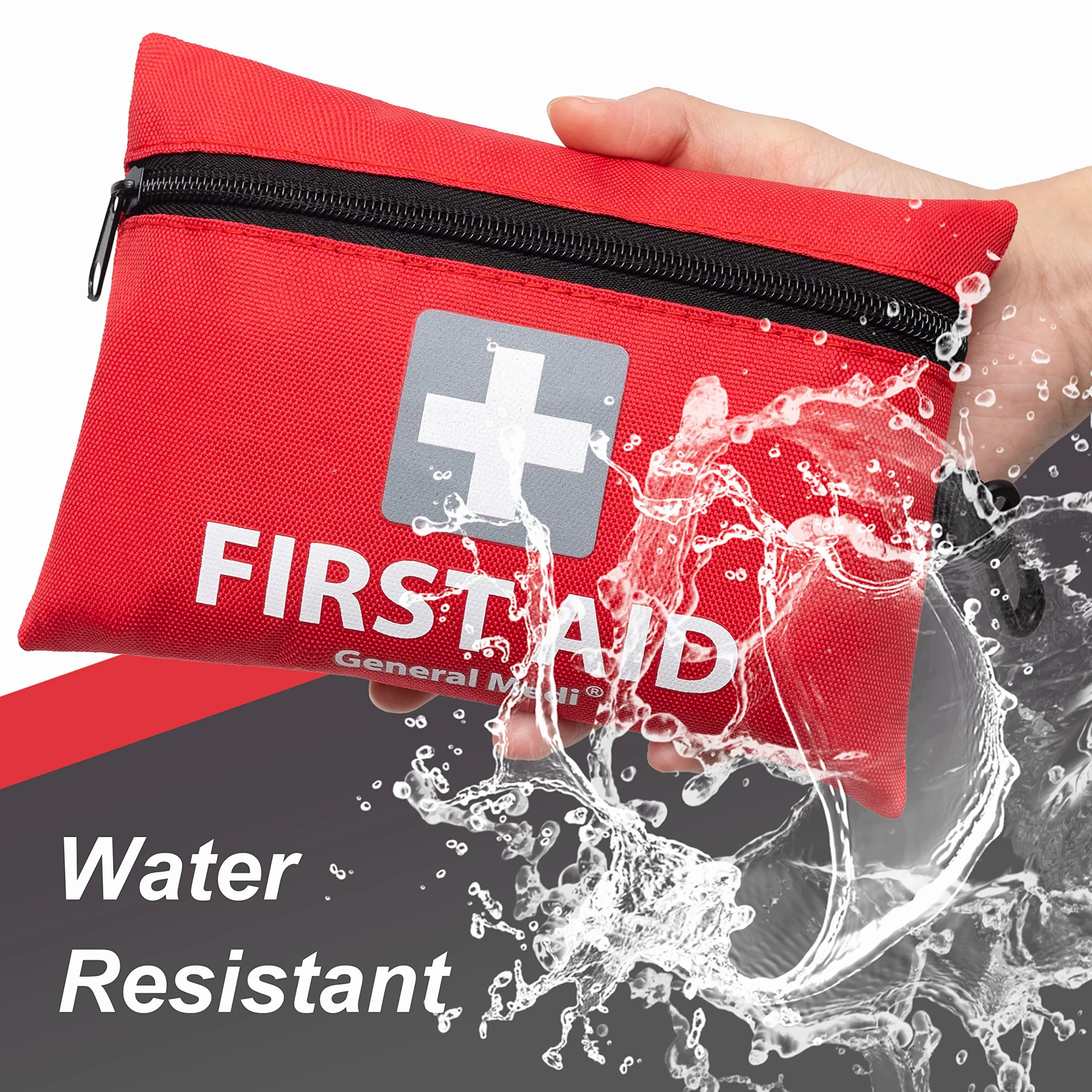 General Medi Trousse de Premiers Secours 92 Articles Rouge