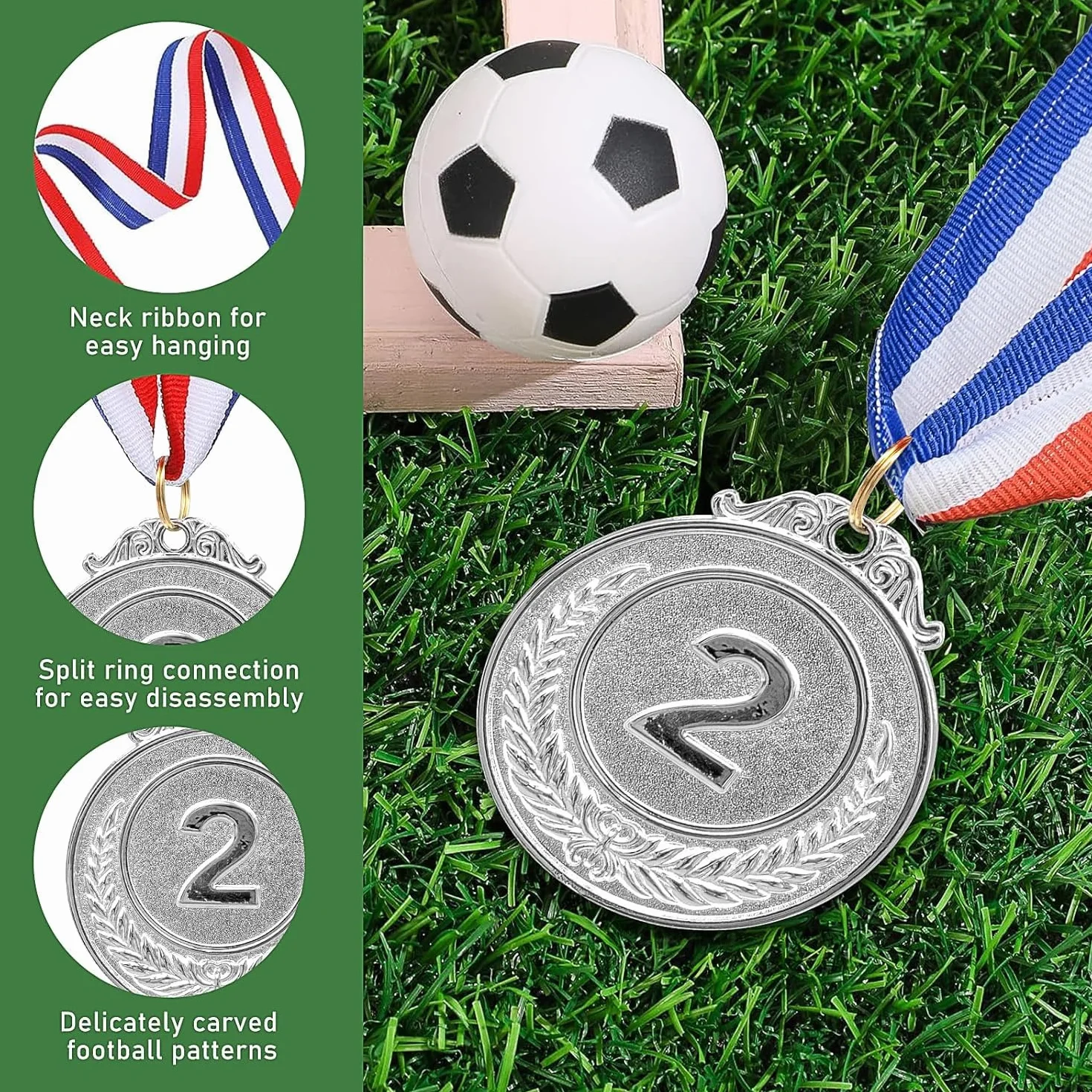 MALLOOM 30 Médailles Or Argent Bronze – Médailles Vainqueur Compétitions Fêtes Style Olympique