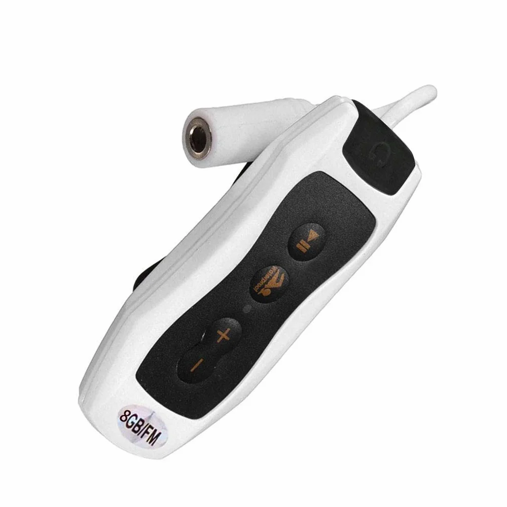 Lecteur MP3 étanche IPX8 Radio FM 4G/8G Clip Sport Natation Plongée