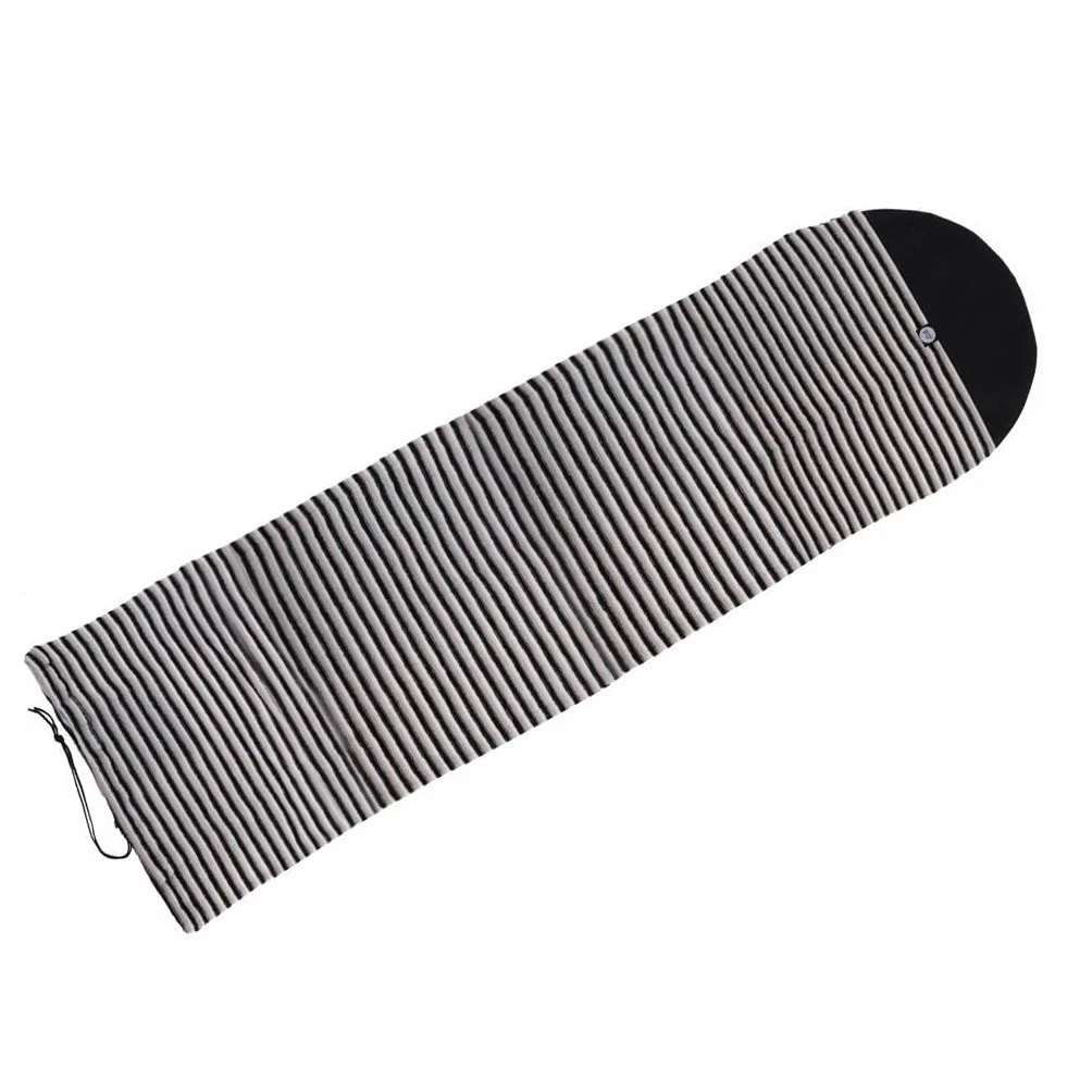 Housse de Protection Planche de Surf 1,5-3,2 M, Légère Extensible, Nez Pointu Rembourré, Noir Gris, 9.0ft