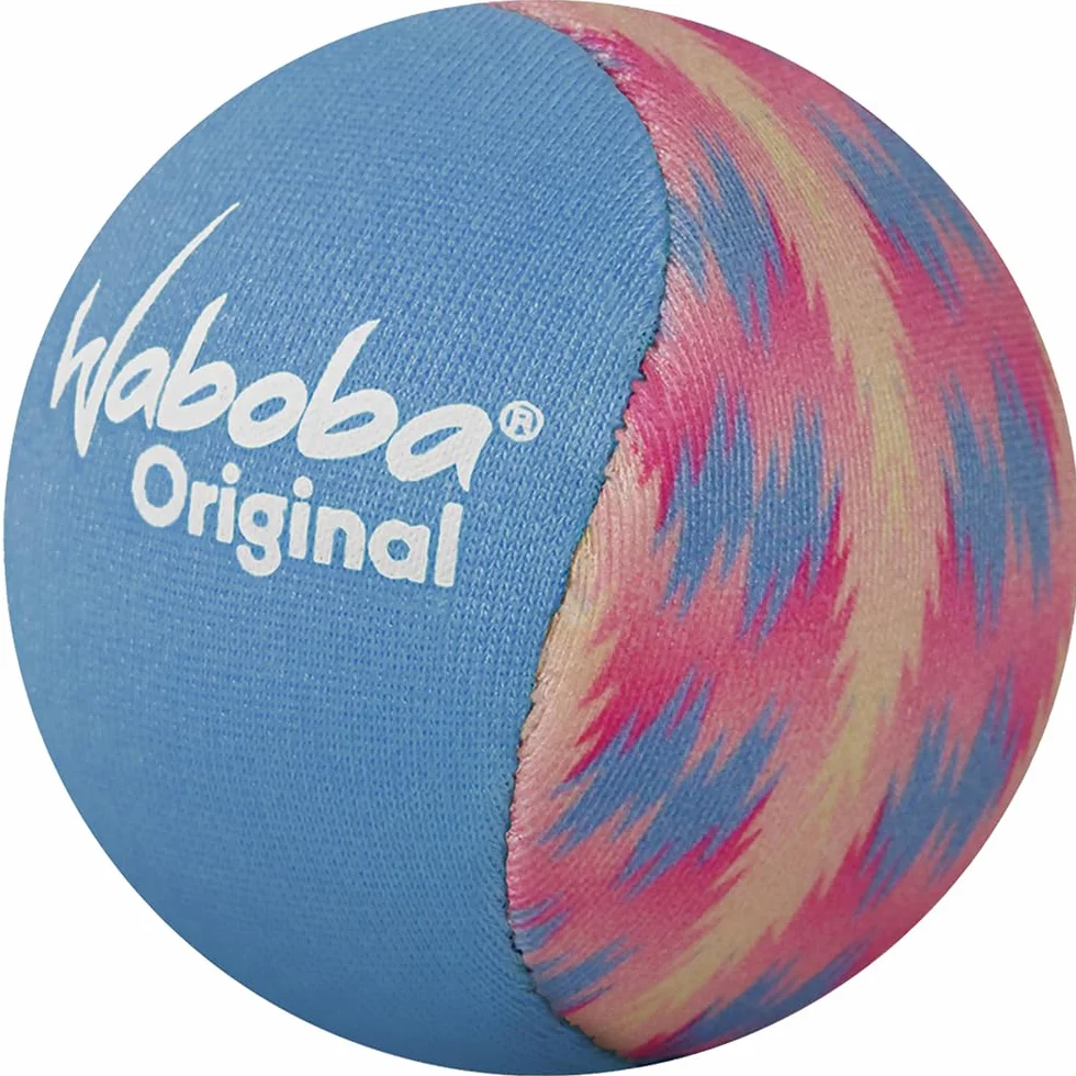 Waboba Original Water Bouncing Ball - Waterproof Beach Toys, Pool Games - Purple Geometric
