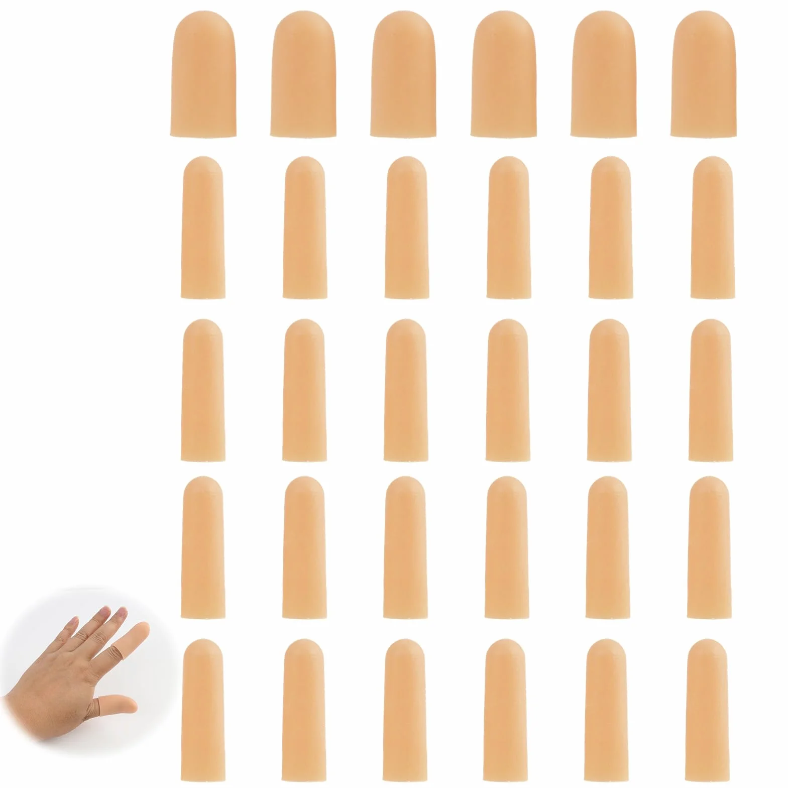 Protège Doigts en Silicone Étanches 30PCS, SEBS Protection Durable Réglable Pouce Flexible