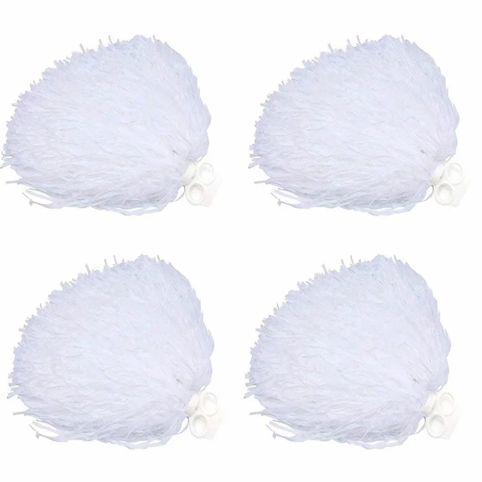 CRIVERS 12pc Cheerleading Pompons avec Poignée pour Danse Déguisements Fête Sports
