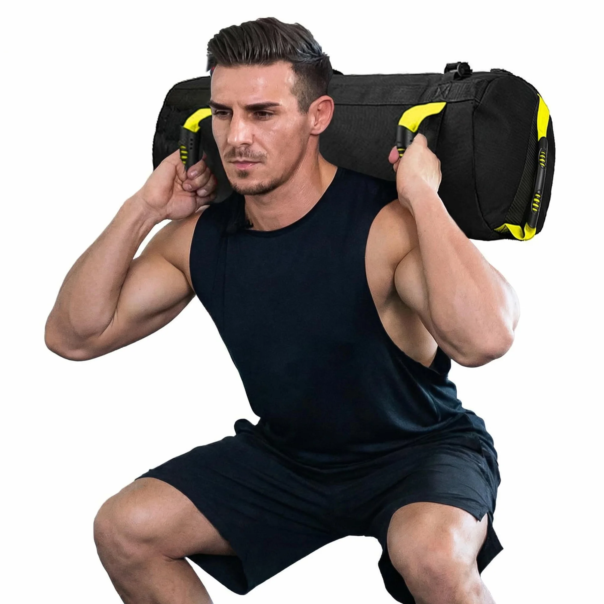 Sac de Sable Fitness Réglable Lesté avec Poignées pour Entraînement de Puissance