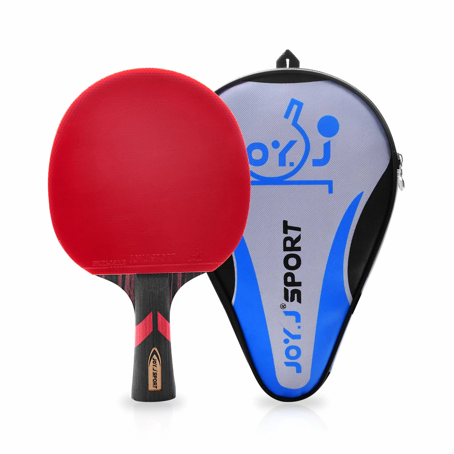 Raquette de tennis de table professionnelle en bois 9 plis approuvée ITTF avec sac de rangement